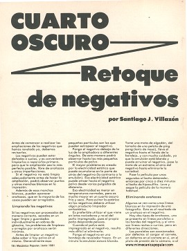 Retoque de negativos - Junio 1981