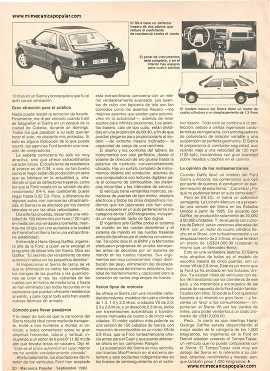 MP prueba el Ford Sierra europeo - Septiembre 1983