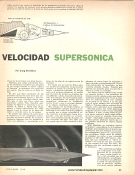 Alcanzare la Velocidad Supersónica - Diciembre 1965