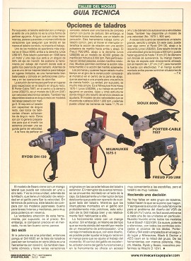 Prueba comparativa de taladros eléctricos - Septiembre 1991