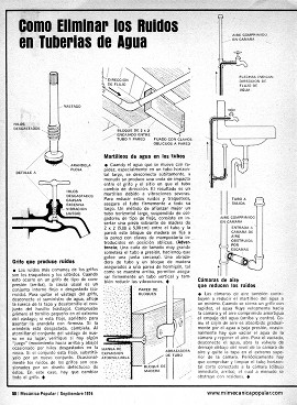 Como Eliminar los Ruidos en Tuberías de Agua - Septiembre 1974