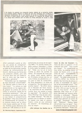 Informe de los dueños: AMC Gremlin 1971 - Septiembre 1971