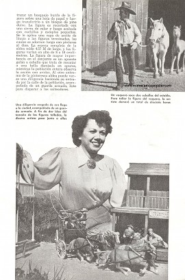 Pueblo del Oeste Tallado a Mano - Junio 1951