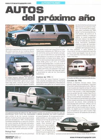 Espiando Autos del Próximo Año - Julio 1994