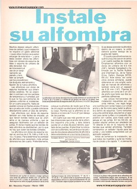 Instale su alfombra - Marzo 1986