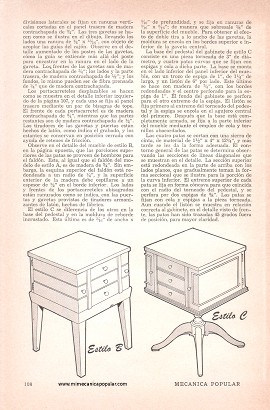 Tres Costureros de Diseño Sencillo - Abril 1954