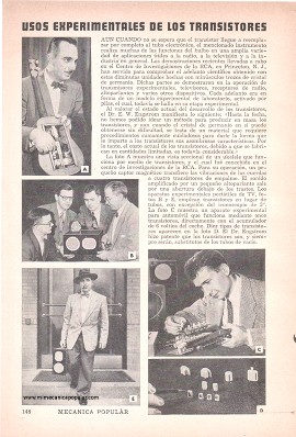 Usos Experimentales de los Transistores - Mayo 1953