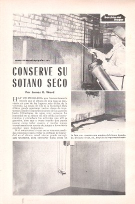 Conserve Su Sótano Seco - Diciembre 1953