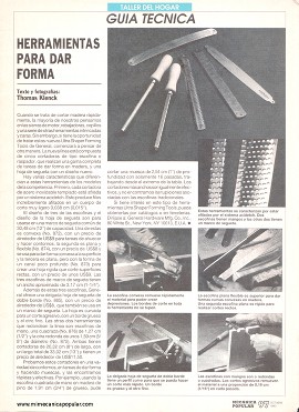 Herramientas para dar forma a la madera - Octubre 1993