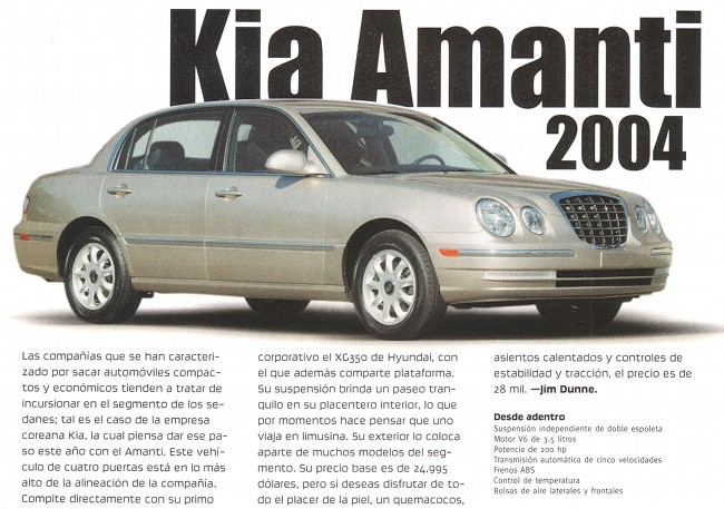 Kia Amanti - Marzo 2004
