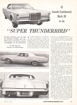 El Lincoln Continental Mark III es un -Super Thunderbird- Junio 1968
