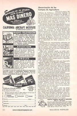 Mecanización de los Campos de Agricultura - Agosto 1958