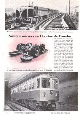 Subterráneos con Llantas de Caucho - Agosto 1952
