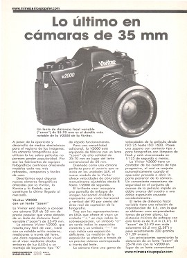 Lo último en cámaras de 35 mm - Mayo 1989