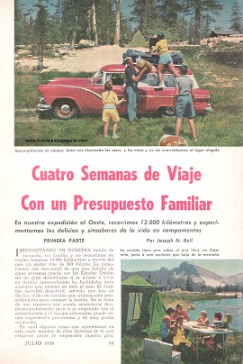 Cuatro Semanas de Viaje Con un Presupuesto Familiar - Julio 1958