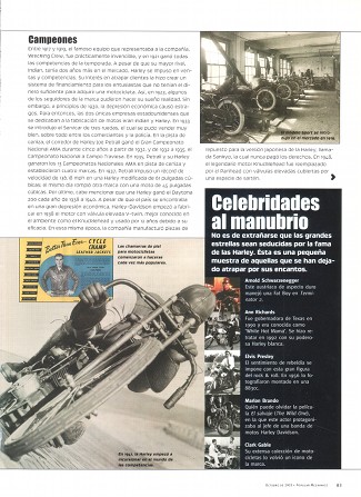 100 años de desarrollo - La historia de las Harley-Davidson - Octubre 2003