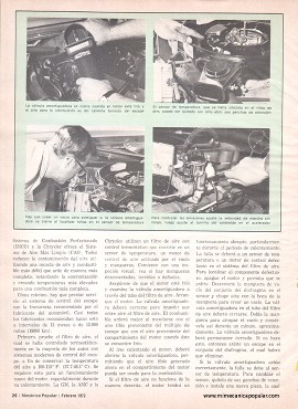 El Cuidado del Sistema de Control de Emisiones - Febrero 1972