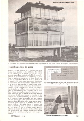 Extraordinaria Casa de Vidrio - Septiembre 1961