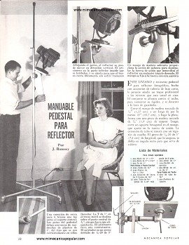 Manuable Pedestal Para Reflector - Octubre 1963