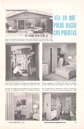 Vea lo que puede hace con puertas - Diciembre 1954