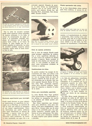 Cómo usar las nuevas cintas adhesivas - Enero 1977
