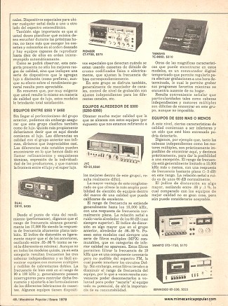 Equipos de cassettes de alta fidelidad - Enero 1979