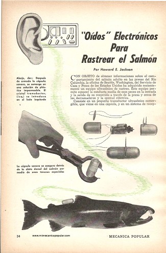 Oídos Electrónicos Para Rastrear el Salmón - Mayo 1958