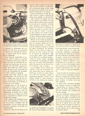 Qué Hacer si su Automóvil no Arranca - Febrero 1974
