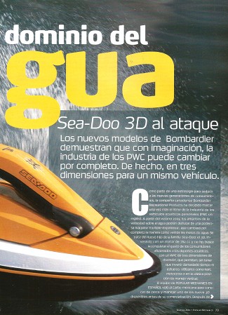 El dominio del agua -Sea-Doo 3D - Julio 2004