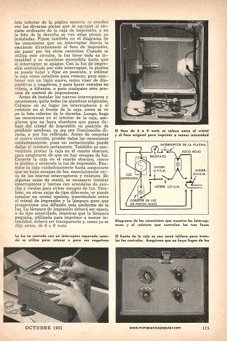 Trabajos Especializados con Su Impresor de Contacto - Octubre 1951