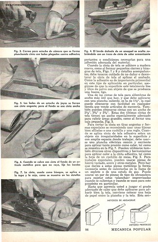Usos de la tela adhesiva - Marzo 1958