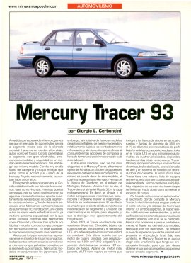 Mercury Tracer 93 - Febrero 1993
