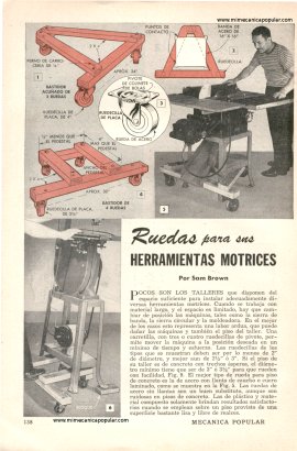 Ruedas para sus HERRAMIENTAS MOTRICES - Marzo 1953