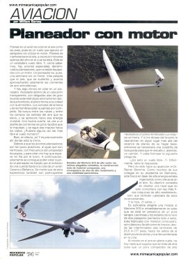 Aviación: Planeador con motor - Julio 1994