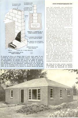 Construya esta casa de bloques de concreto Parte I - Julio 1949
