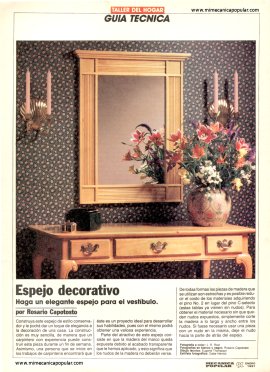 Haga un elegante espejo para el vestíbulo - Enero 1991