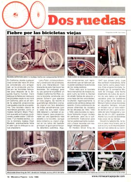 Fiebre por las bicicletas viejas - Julio 1986