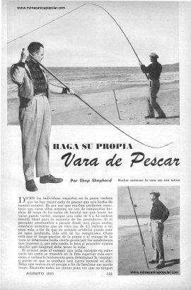 Haga Su Propia Vara de Pescar - Agosto 1953