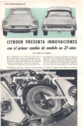 Las Innovaciones de Citroën en Julio 1956