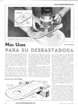Más Usos para su Desbastadora-Router-Tupi - Julio 1969