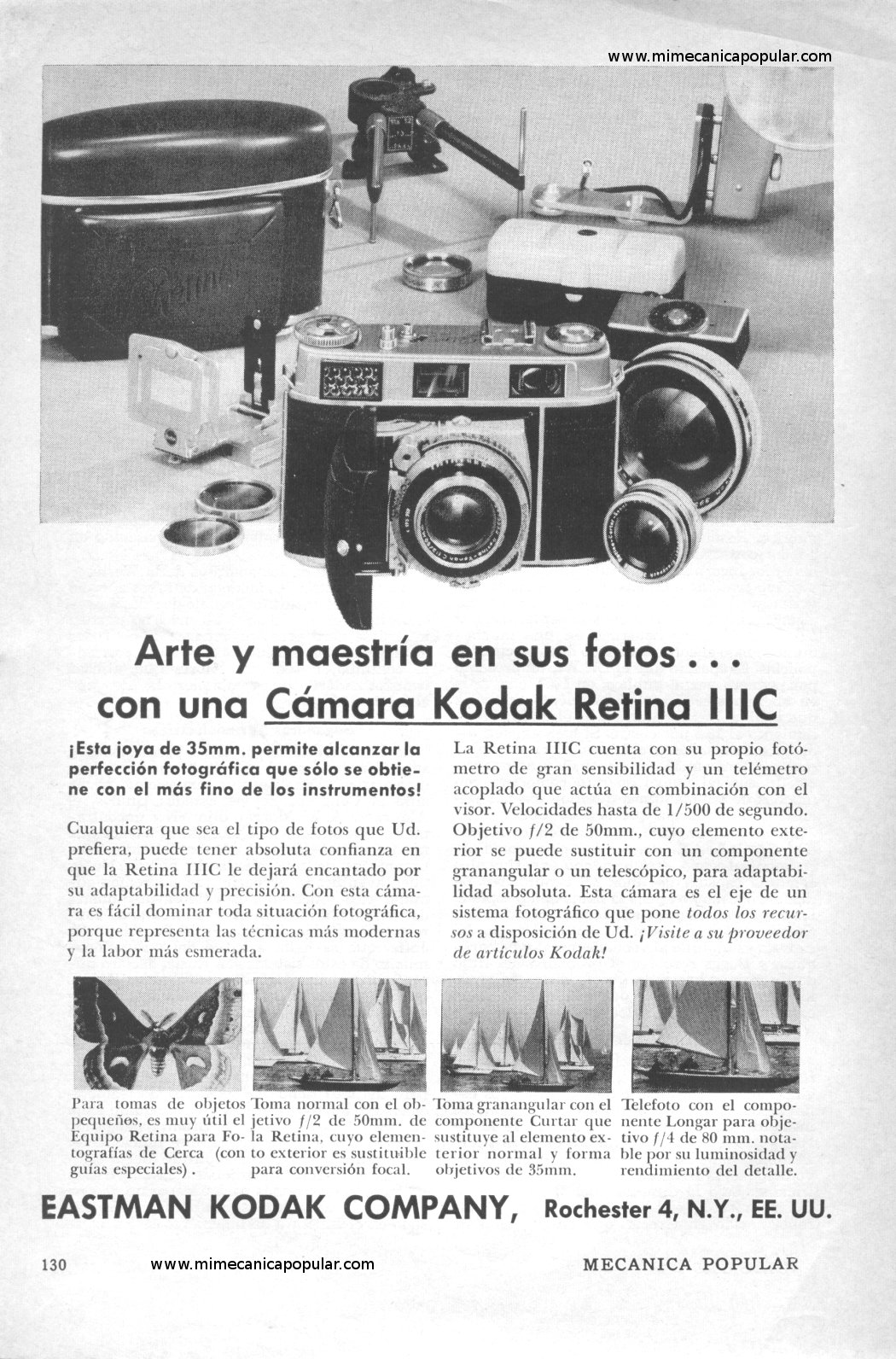 Publicidad - Kodak Retina IIIC - Julio 1959