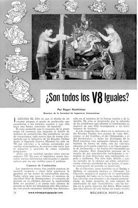 ¿Son todos los motores V8 iguales? -Enero 1955