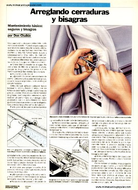 Arreglando cerraduras y bisagras del auto - Marzo 1992