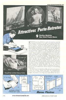 Atractivos Porta-Retratos Plásticos - Agosto 1947