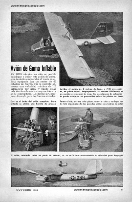 Avión de Goma Inflable - Octubre 1959