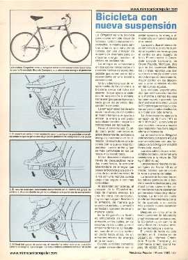 Bicicleta con nueva suspensión -Marzo 1987