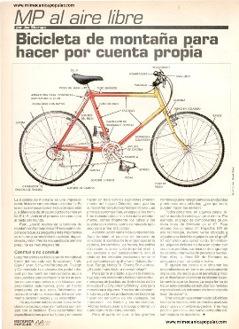 Bicicleta de montaña para hacer por cuenta propia - Julio 1992