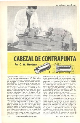 Cabezal de Contrapunta -Torno Metal - Abril 1961