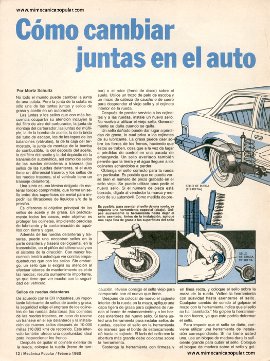 Cómo cambiar juntas en el auto - Febrero 1980