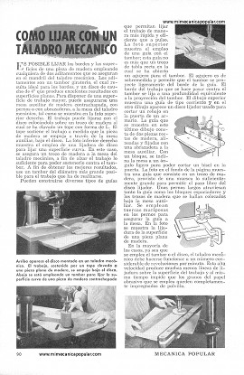 Cómo Lijar con un Taladro Mecánico - Diciembre 1954